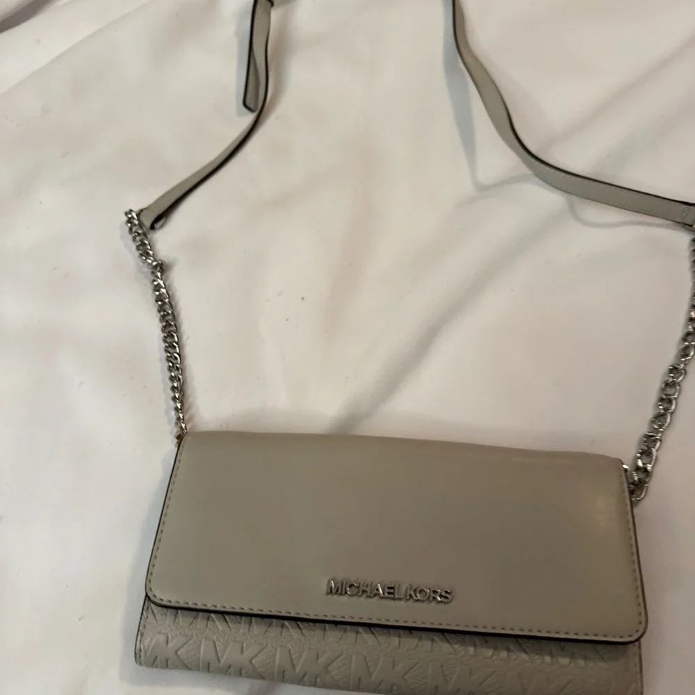 Michael Kors Light Gray Crossbody Bag